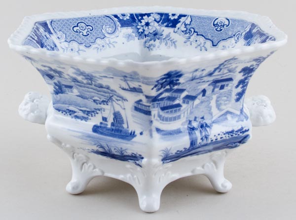 Bowl hexagonal footed c1820